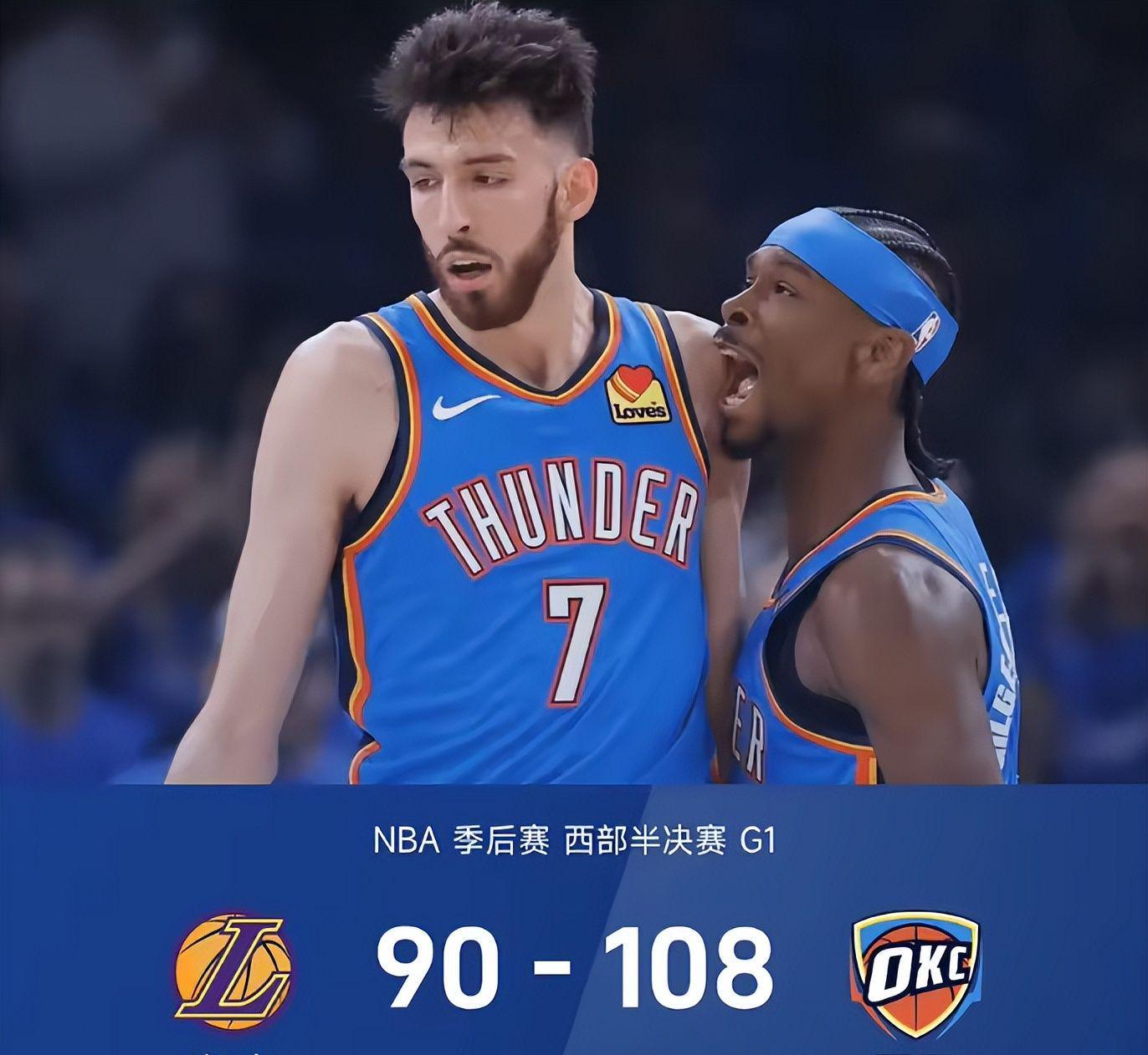 湖人90-108不敌雷霆，詹姆斯表现出色但难阻失利