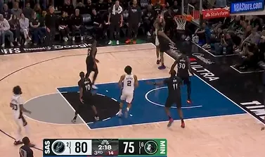 NBA季后赛：马刺对阵森林狼，福克斯砍下17分