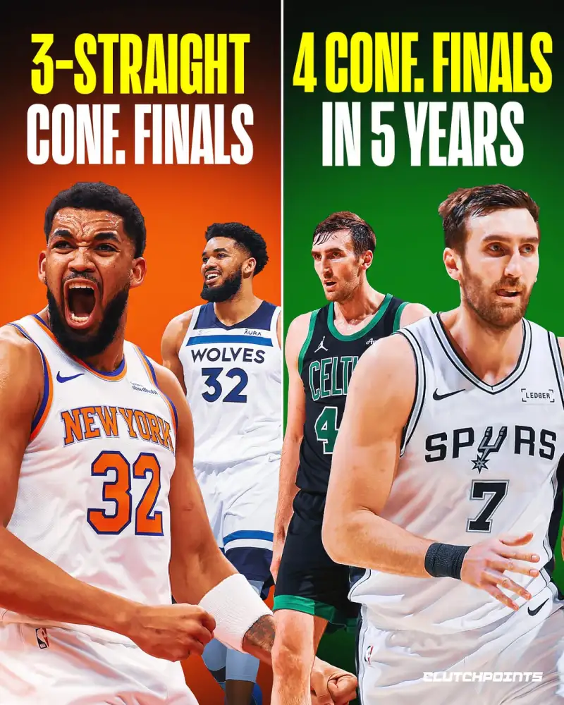 NBA：唐斯和卢克-科内特被调侃为“分区决赛福星”