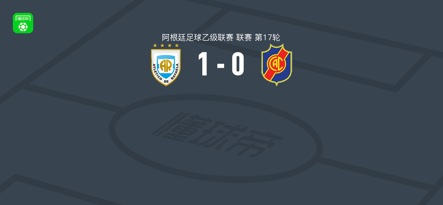 拉斐拉竞技1-0克莱吉亚莱斯康科迪亚，奥尔蒂斯乌龙定胜局