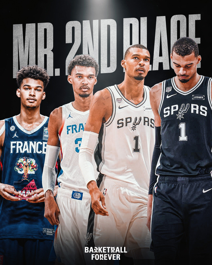 文班亚马近年多次收获亚军，U17世界杯到NBA总决赛均在第二