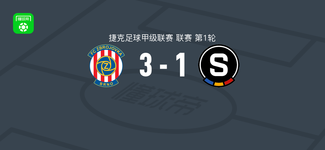 布尔诺3-1布拉格斯巴达，瓦苏林破门