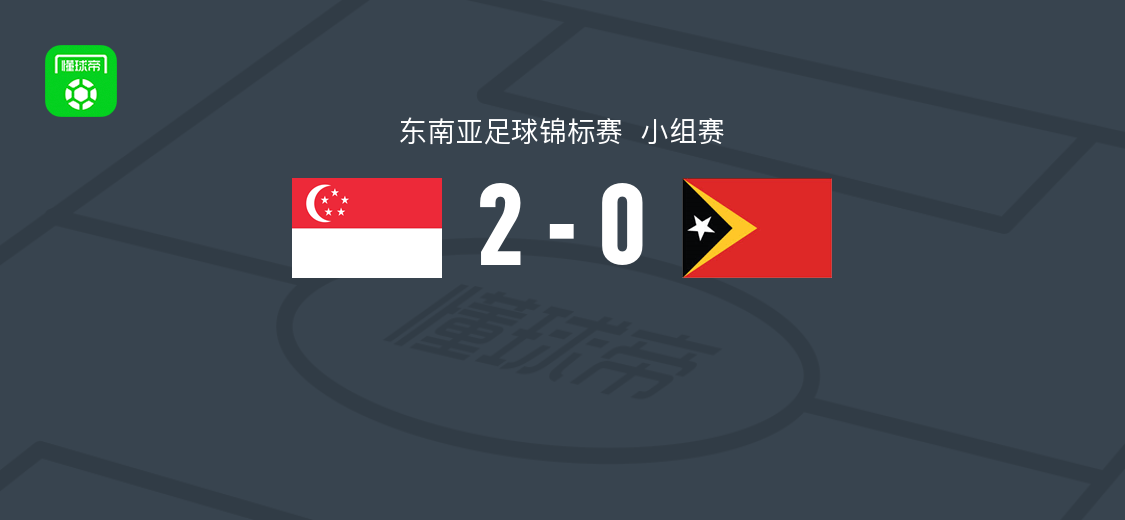 东南亚足球锦标赛小组赛：新加坡2-0东帝汶