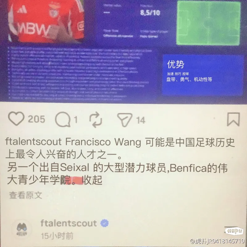 葡萄牙出生的本菲卡U17边锋，曾入选葡萄牙U15