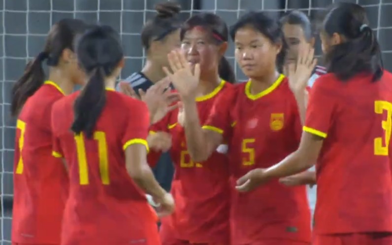 上海明日之星女子冠军杯小组赛：中国女足U17半场2-0皇家马德里U17女足