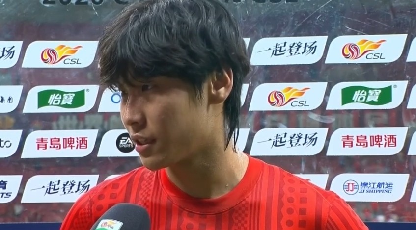 李新翔：进球是团队努力，上海海港1-1战平大连英博