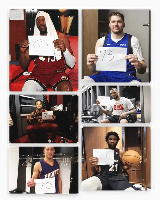NBA单场70+先生：阿德巴约83分、东契奇73分、米切尔恩比德布克同获70分