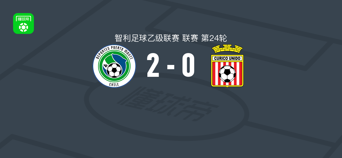 波多蒙特2-0库里科联合 智利足球乙级联赛第24轮