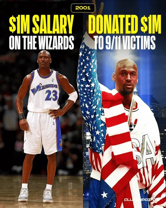 迈克尔-乔丹捐出100万美元年薪,NBA传奇展现社会责任感