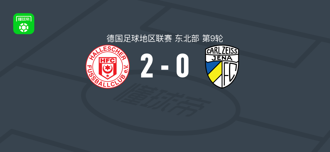 哈勒舍尔2-0卡尔蔡司耶拿，拉蒂福包办2球