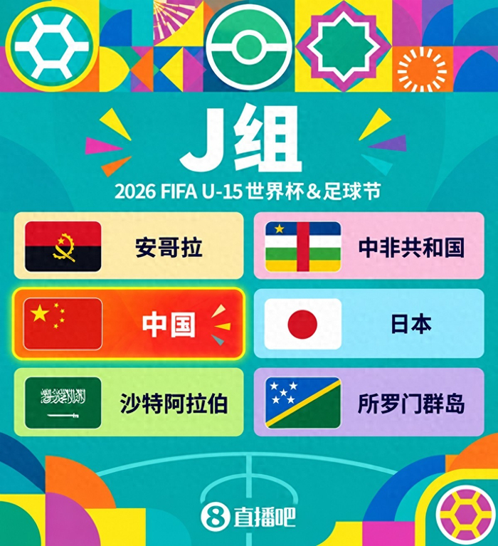 首届U15世界杯分组出炉 中国与日本沙特同组