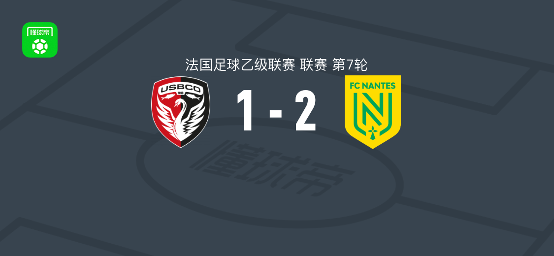 南特2-1博莱格尼，加纳戈破门，罗比内点射建功