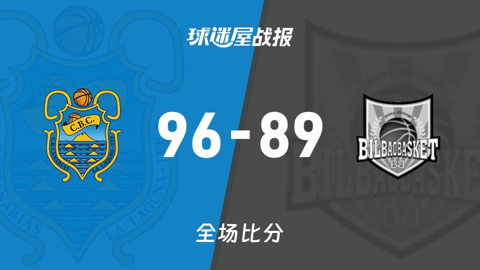 俱乐部友谊赛:特内里费主场96-89击败毕尔巴鄂