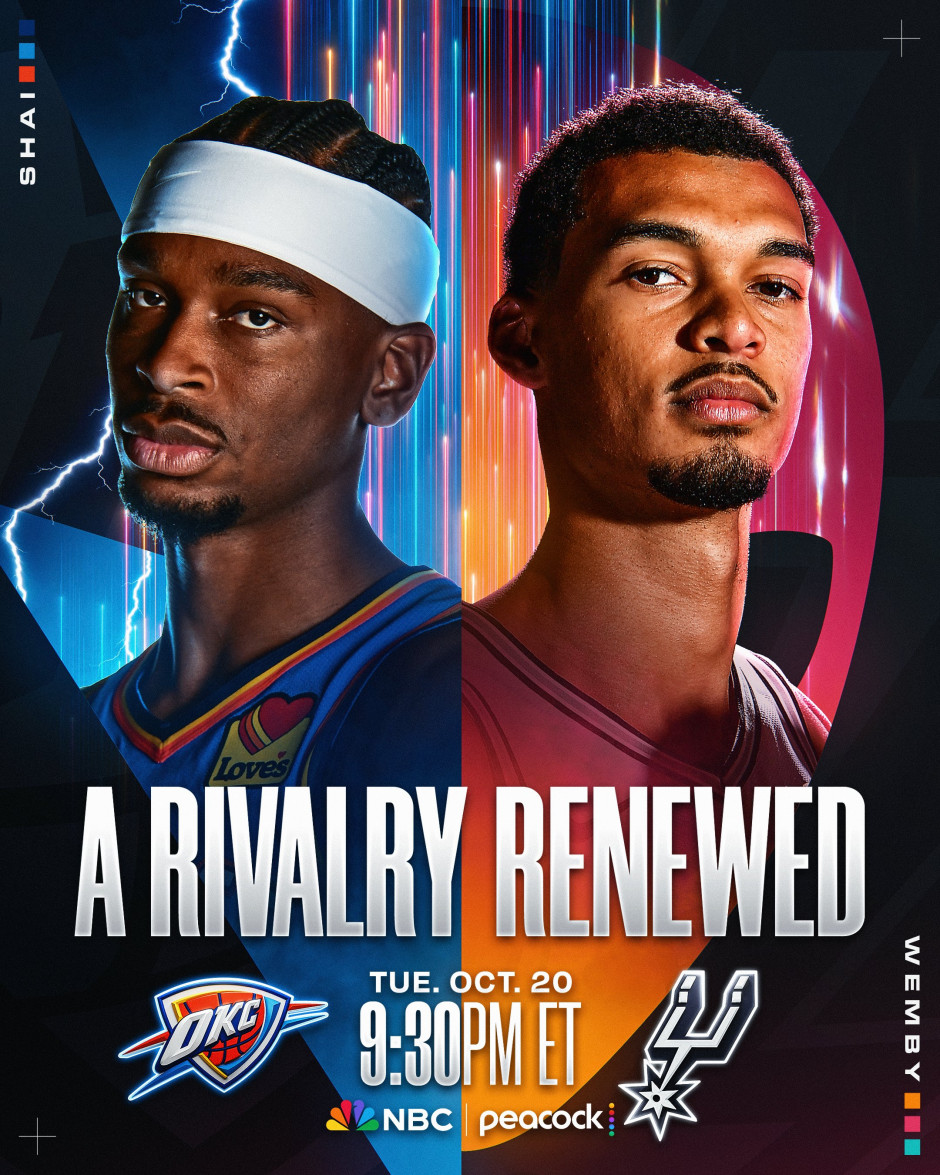 NBA常规赛揭幕战：亚历山大与文班亚马再度交锋