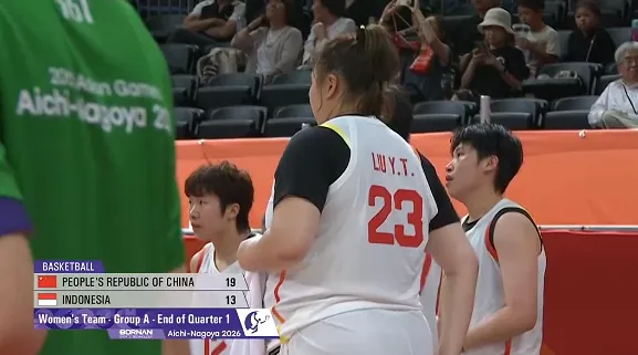 亚运会女篮：张曼曼5分，中国女篮首节19-13领先印尼女篮
