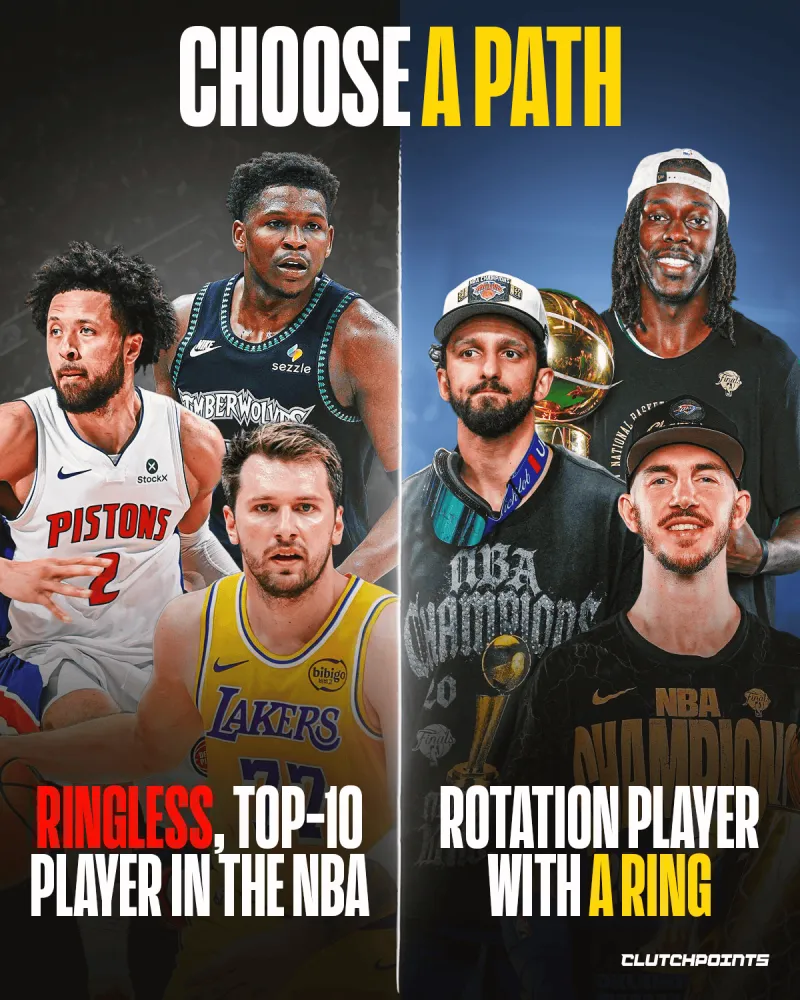 NBA：联盟前十却从未夺冠 vs 角色球员但夺冠，你选哪一个？