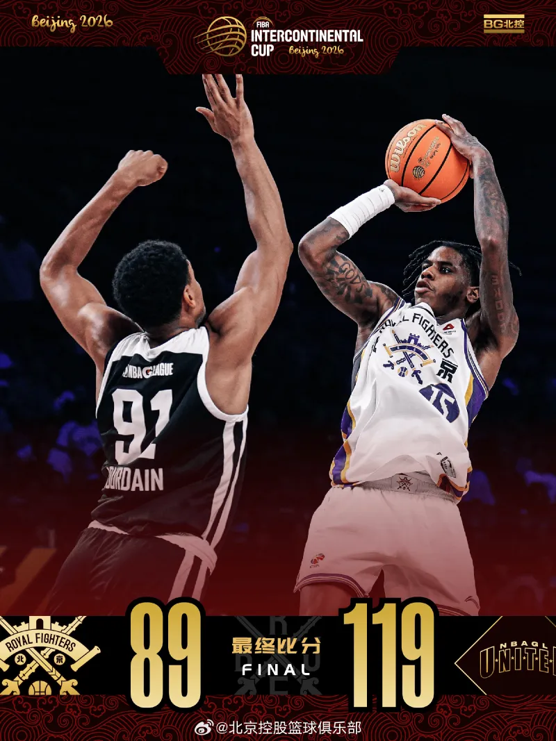 北控男篮洲际杯89:119不敌NBA发展联盟联队 库克砍30分