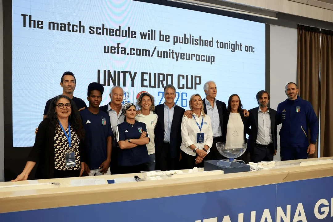 意大利官方宣布承办2026年Unity EURO Cup，22支球队参赛创纪录