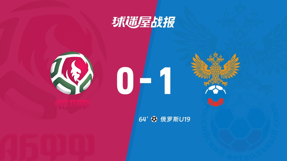 国际友谊赛：白俄罗斯U190-1俄罗斯U19，俄队控球占优