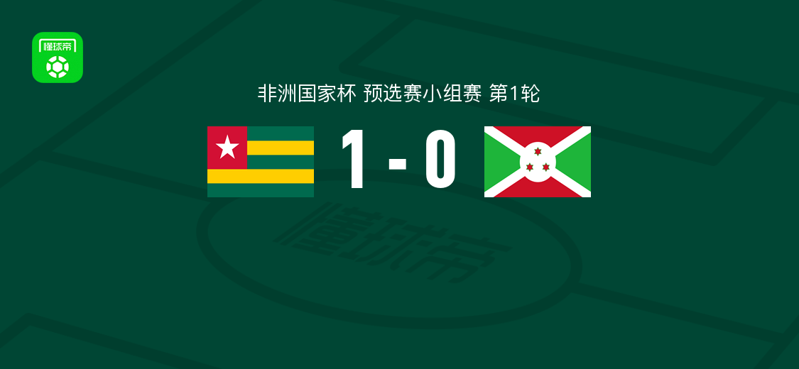 多哥1-0布隆迪，德马内-卡里姆破门