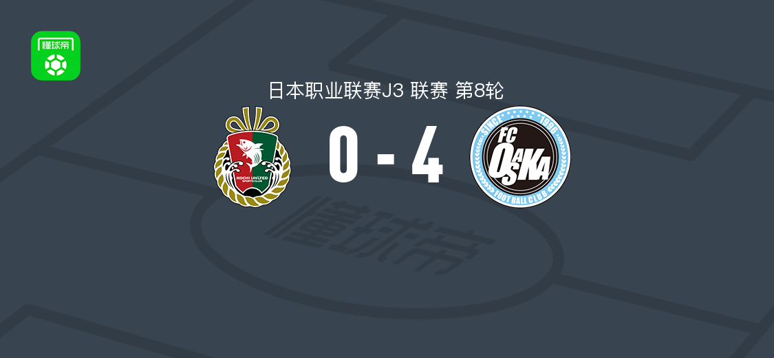 FC大阪4-0大胜高知联合,伊佐耕平破门,东家聪树建功