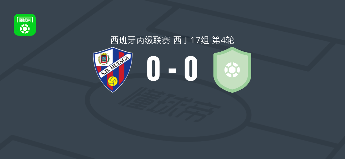 韦斯卡B队0-0弗拉加 西丙17组第4轮秋色平分