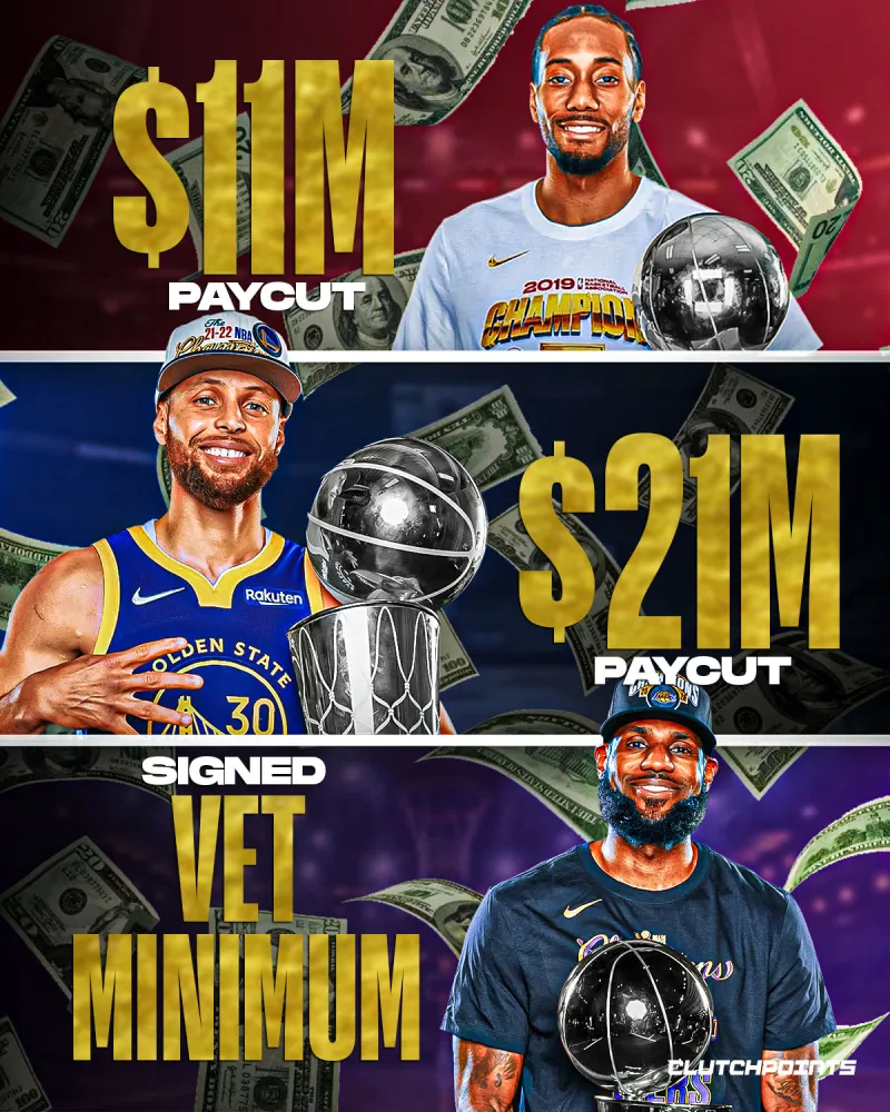 NBA：伦纳德降薪1100万、库里减薪2100万，三巨头仍渴望总冠军