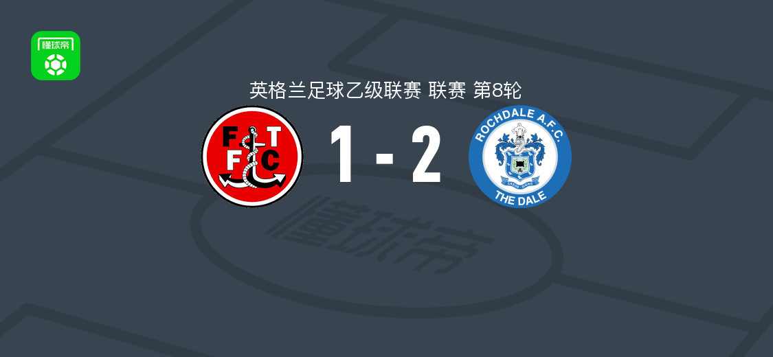 罗奇代尔2-1弗利特伍德，弗林特破门，达若内-布朗建功