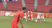 亚运男足1/4决赛：彭啸造乌龙，中国U23半场1-0泰国U23