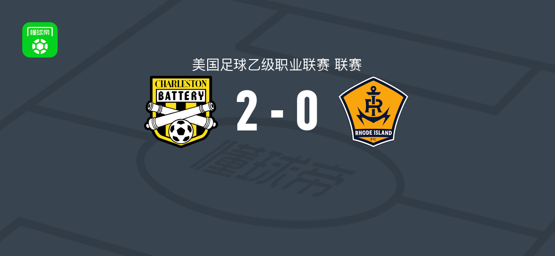 查尔斯顿电池2-0罗德岛 Emilio Ycaza独中两元