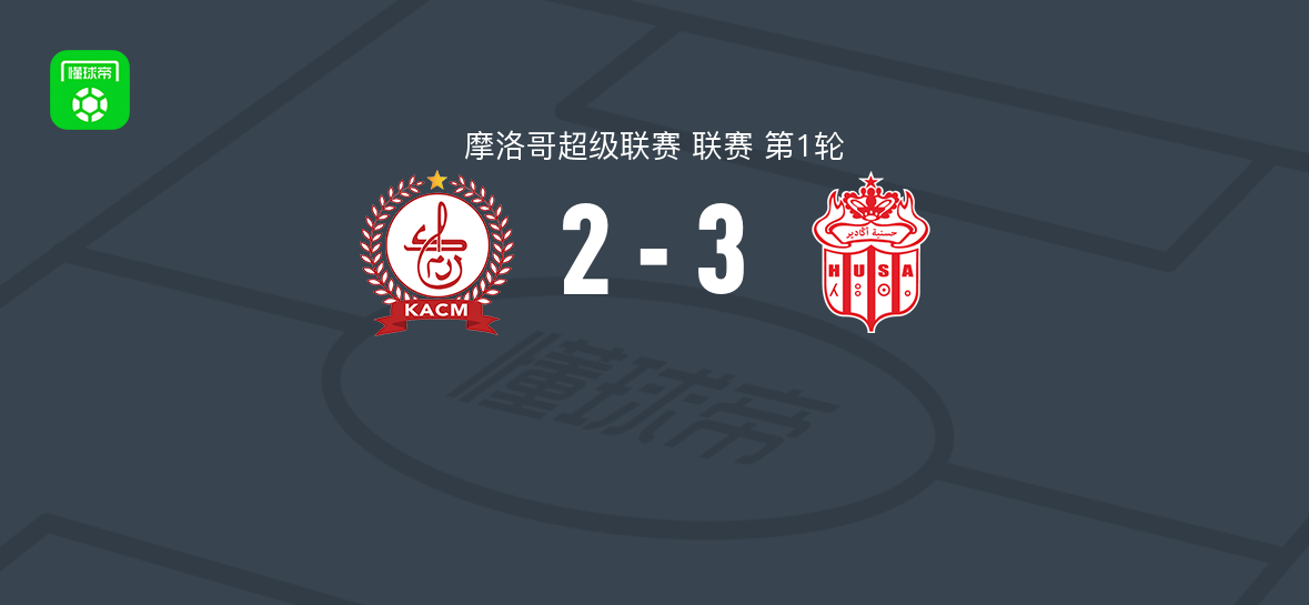 阿加迪尔3-2马拉克奇，Imad Riahi传射，本亚舒建功