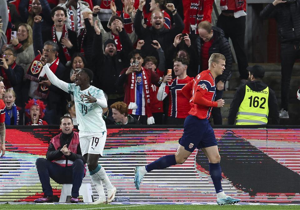 葡萄牙2-1挪威！欧国联2连胜 C罗替补未登场 哈兰德破门难救主