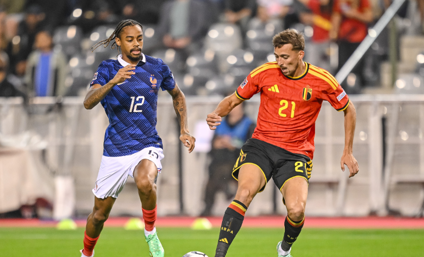 比利时0-0法国，杜埃中框，阿克利乌什造险