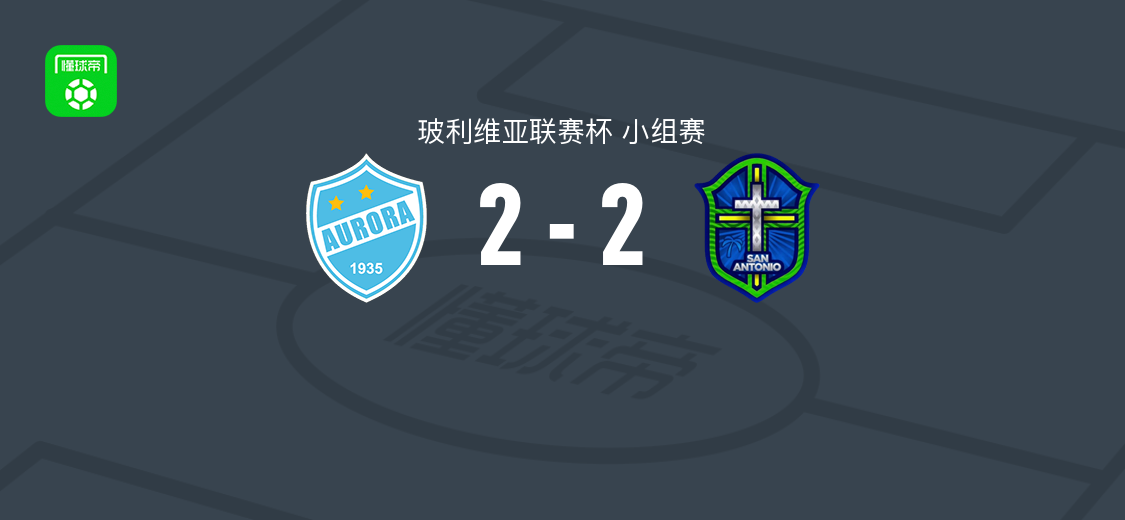 奥罗拉2-2圣安东尼奥布鲁，迈克尔-兰赫尔破门，胡利安-贝拉斯克斯扳平