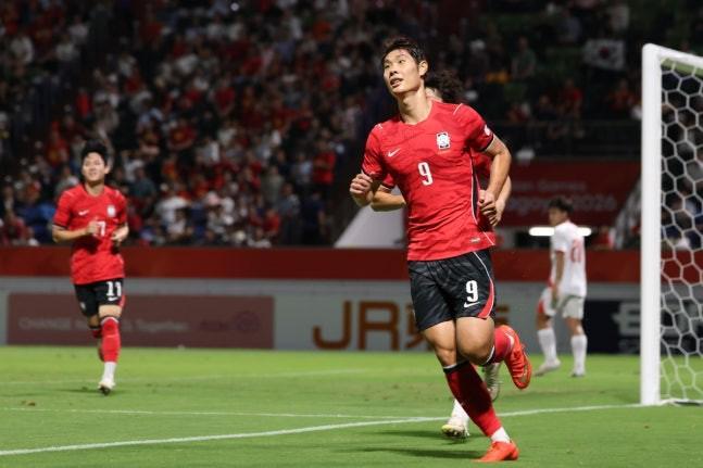 韩国亚运队前锋李英俊：亚运会目标明确，赢球即成功