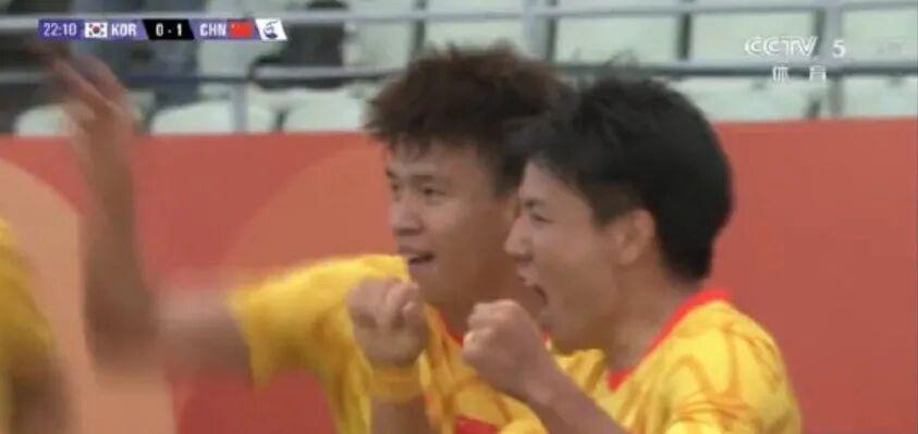 中国男足40年首球！亚运半决赛1-1战平韩国
