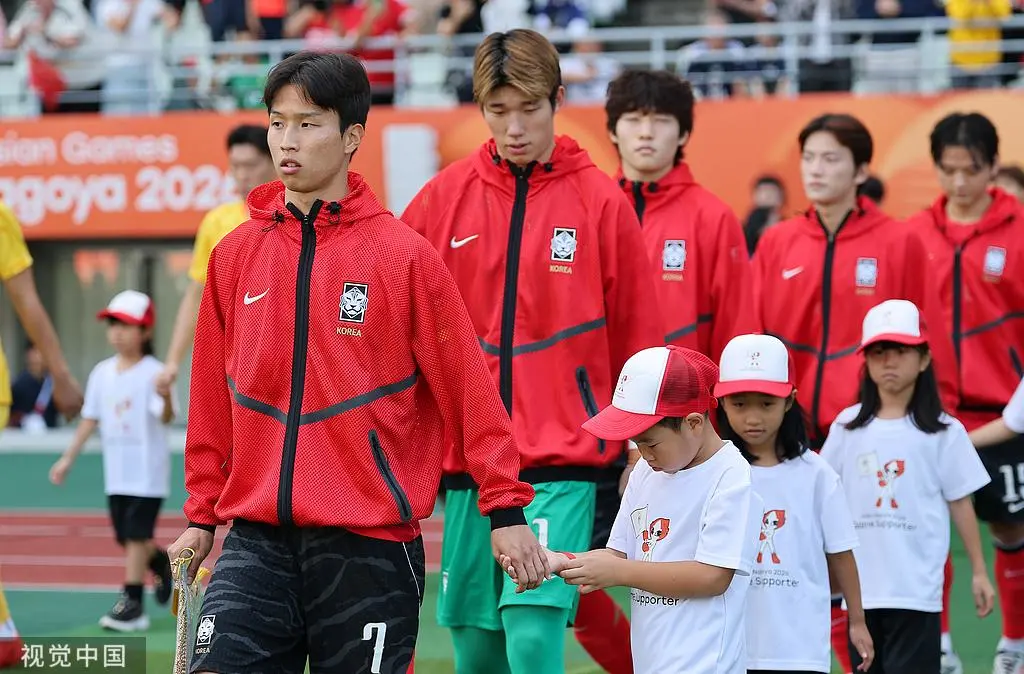 韩国U23亚运男足半决赛2-1中国U23,冲击四连冠