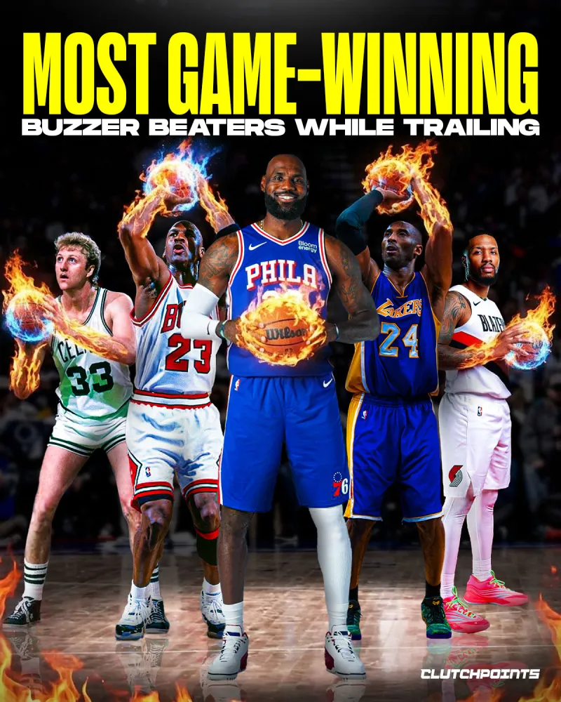 科比压哨绝杀次数NBA历史第一：6次领先文斯-卡特5次