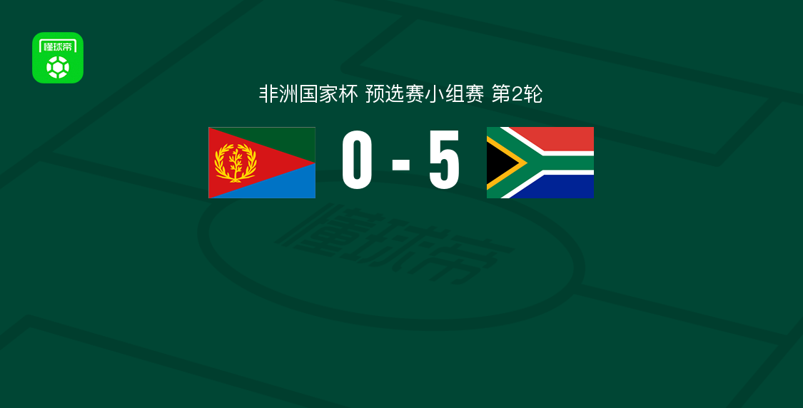 南非5-0大胜厄立特里亚，莫弗科恩两球，路德-辛格破门