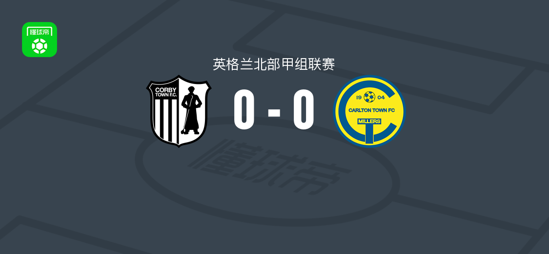 柯尔比0-0卡尔顿镇,英格兰北部甲组联赛战平