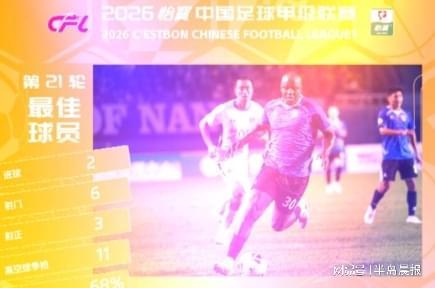 中甲第21轮最佳球员:穆谢奎大连鲲城绝杀对手
