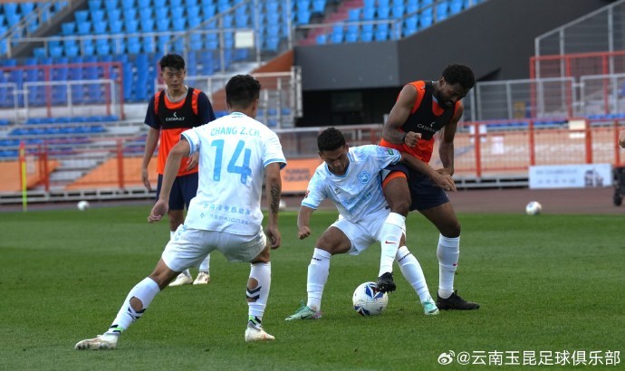热身赛：云南玉昆5-1兰州陇原竞技，卡约、克莱伯梅开二度