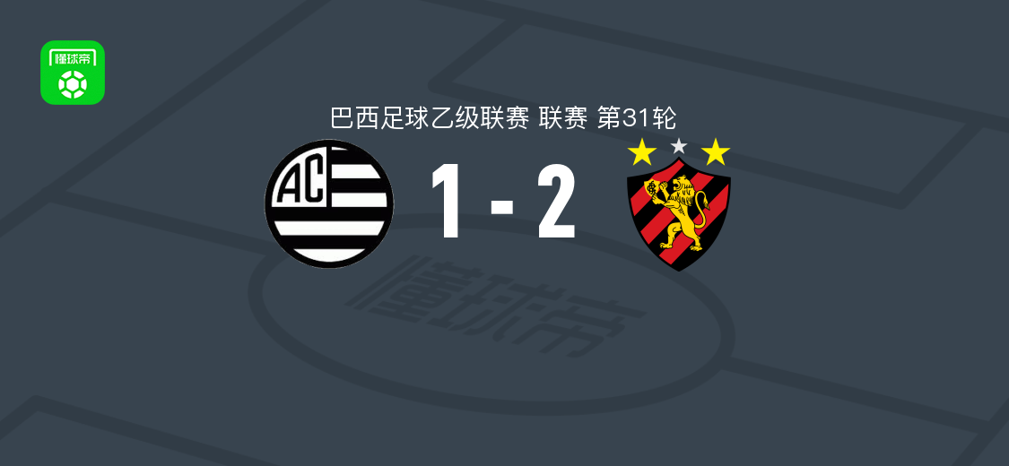 累西腓体育2-1米纳斯吉拉斯竞技，德佩纳破门，内托建功
