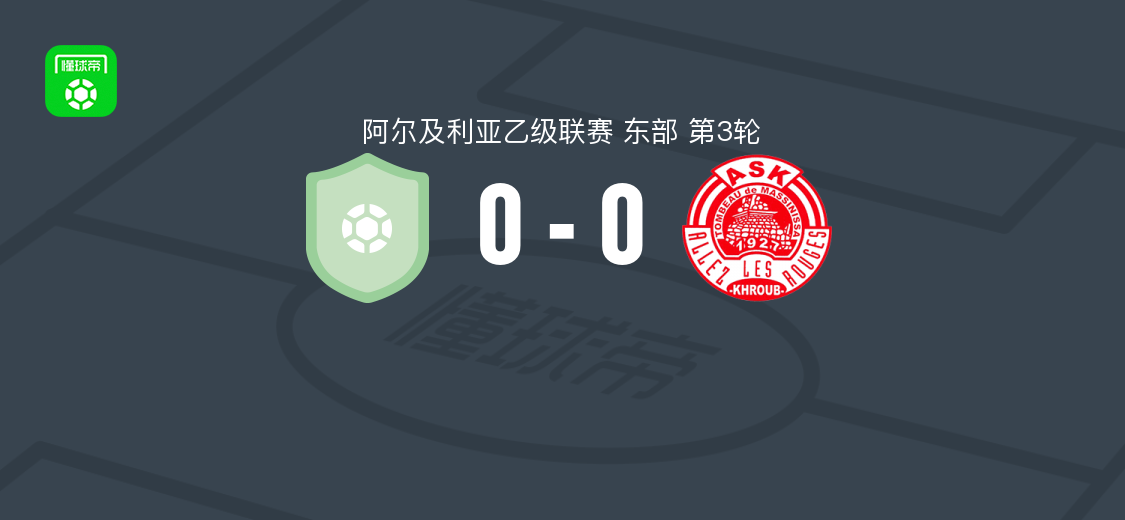 US Chaouia0-0AS库鲁布，阿尔及利亚乙级联赛东部第3轮战平