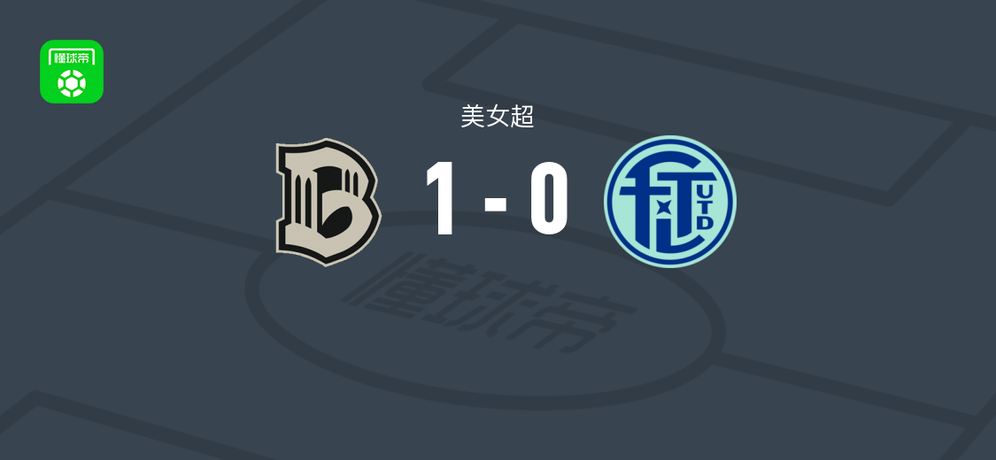 布鲁克林女足1-0劳德代尔堡联女足，卡莉-贾莫纳第76分钟破门