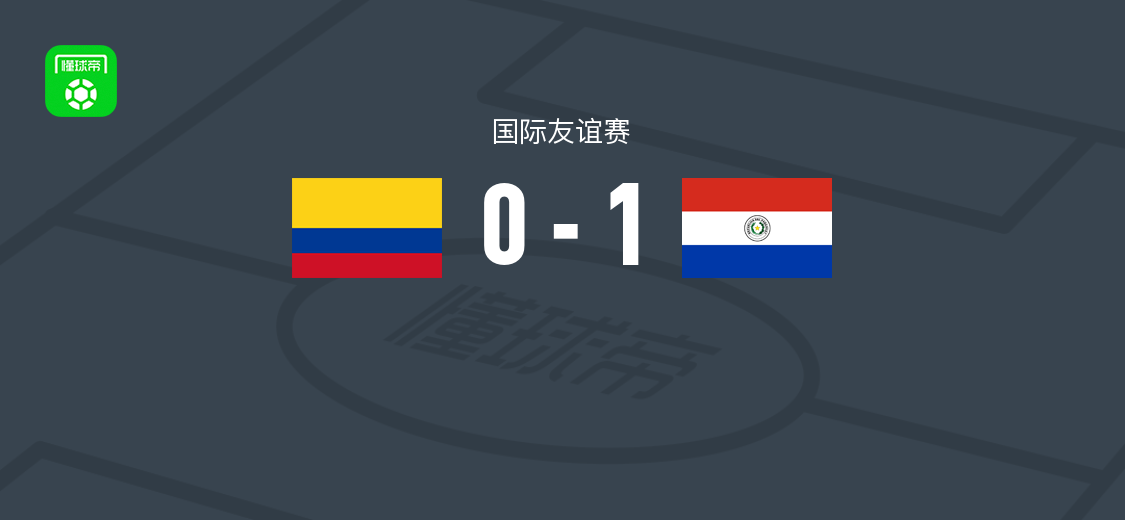 巴拉圭1-0哥伦比亚 乌戈-贝尼特斯破门制胜