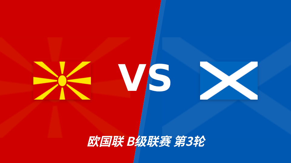 欧国联北马其顿迎战苏格兰,苏格兰前半段占优北马其顿后程反扑