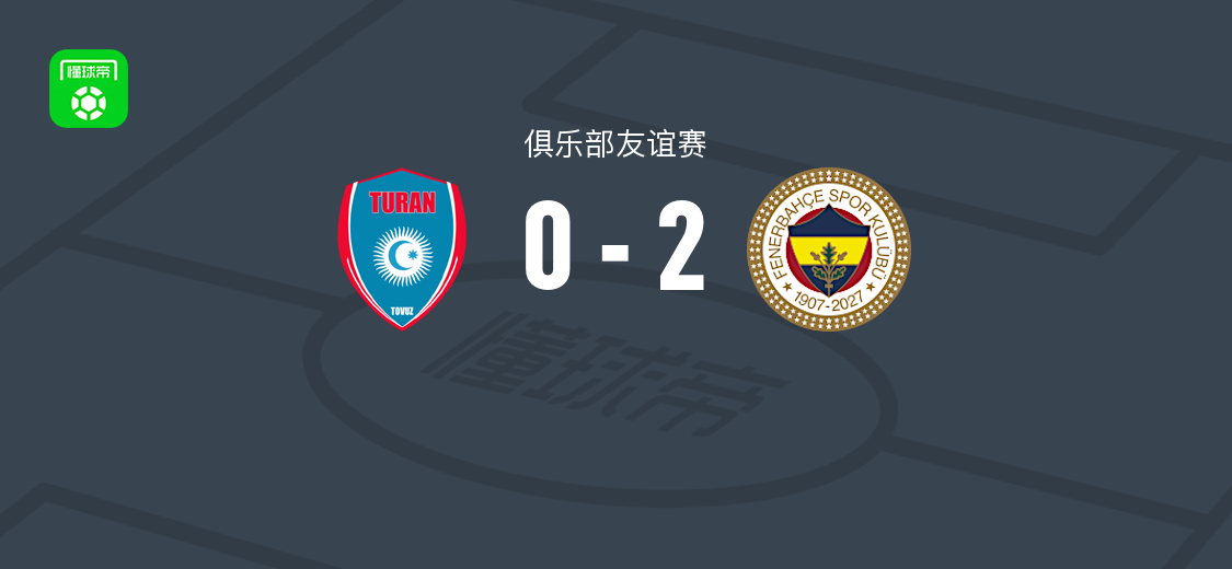 费内巴切2-0塔乌兹图兰，坎特、恰勒-巴尔塔破门