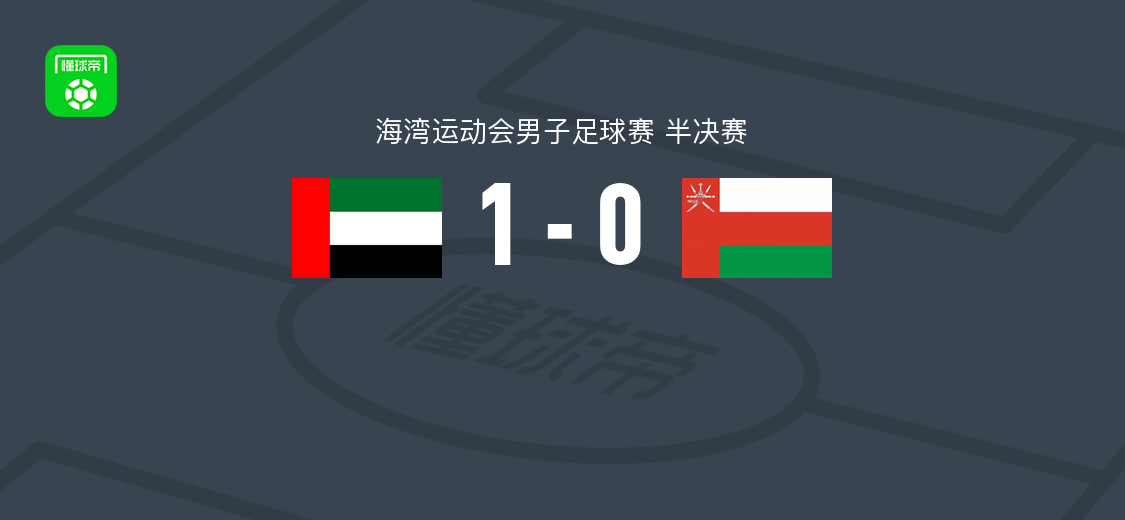 海湾运动会男足半决赛：阿联酋1-0阿曼 奥斯曼-卡马拉破门