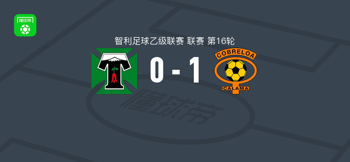 科布雷罗阿1-0特木科 智利足球乙级联赛第16轮